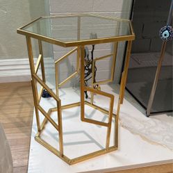 Gold Mirrored Stand 