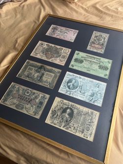 Authentic Russian Money 18/1900’s Framed Art