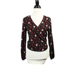 Grateful Dead Rose Floral Long Sleeve Blouse
