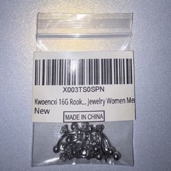 16g Rook Jewelry (12pc) & Clear Piercing Retainers (16pc)