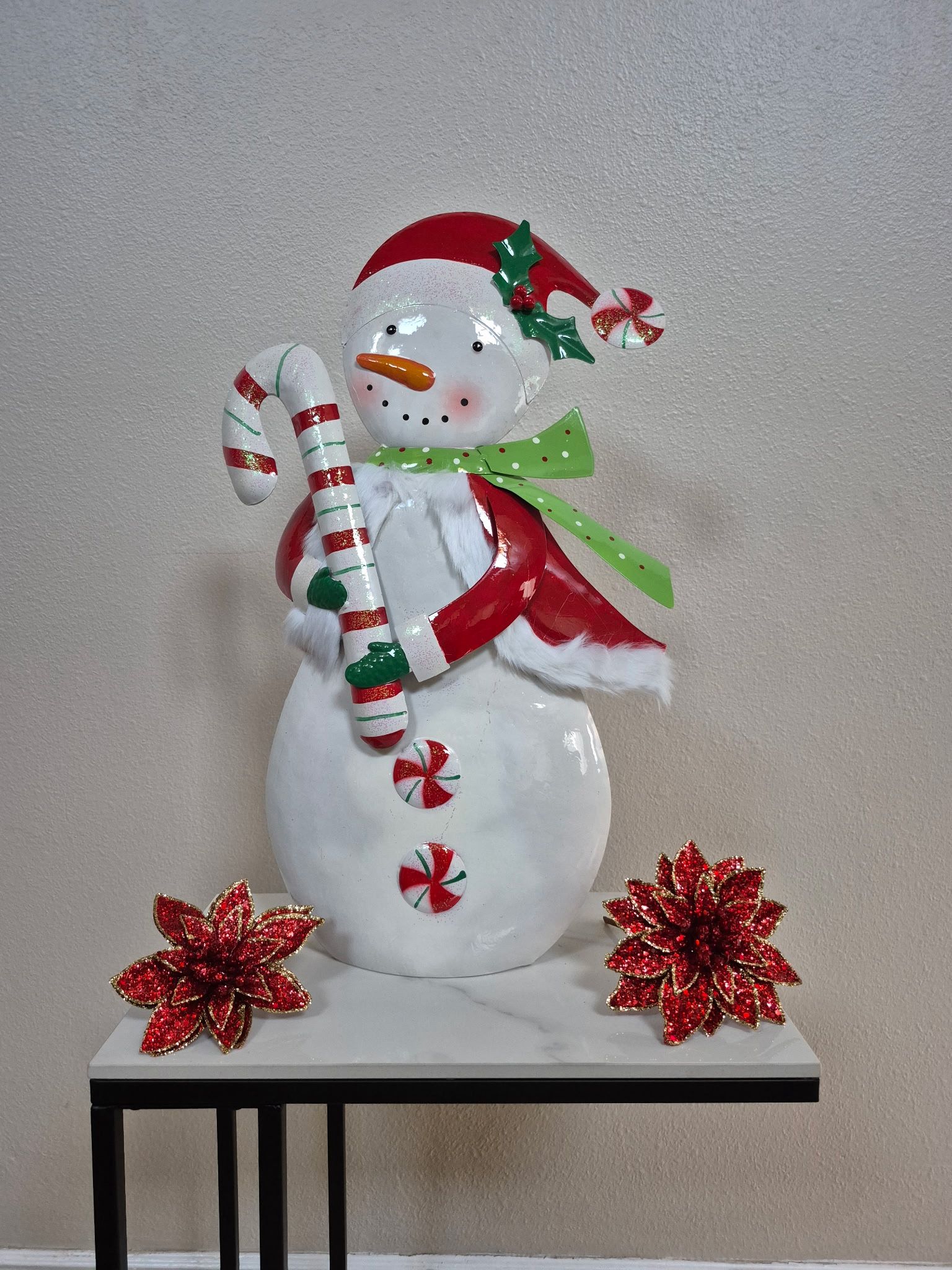 Candy Snowman Sculpture 