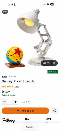 Pixar lamp Lego set