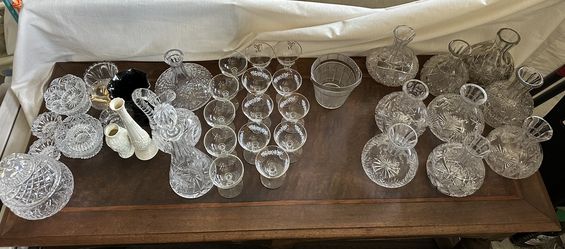 Vintage Hand Cut Glassware 