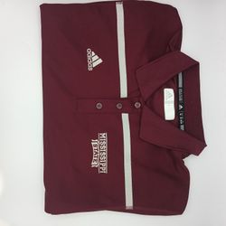 Mens/Womens Mississippi State Adidas  3 Button Polo Size M