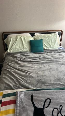 Queen size mattress and bed frame