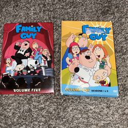 Family Guy DVD Volume One And Five 