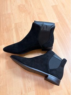 Cole Haan Hara Ankle Booties in Black Suede