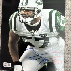Bart Scott Signed Autograph 8x10 Photo - Beckett Coa - New York Jets
