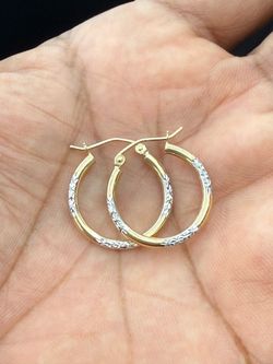 14Kt Real Gold Hoop Earrings For Women
