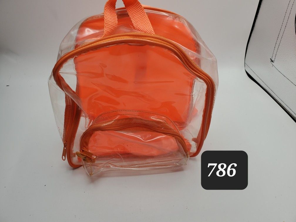 Clear And Orange Carrying Case