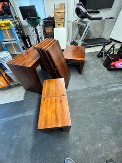 Transformer Table, Bench, 4 chairs and panel organizer