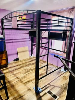 bunk bed with desk full size.