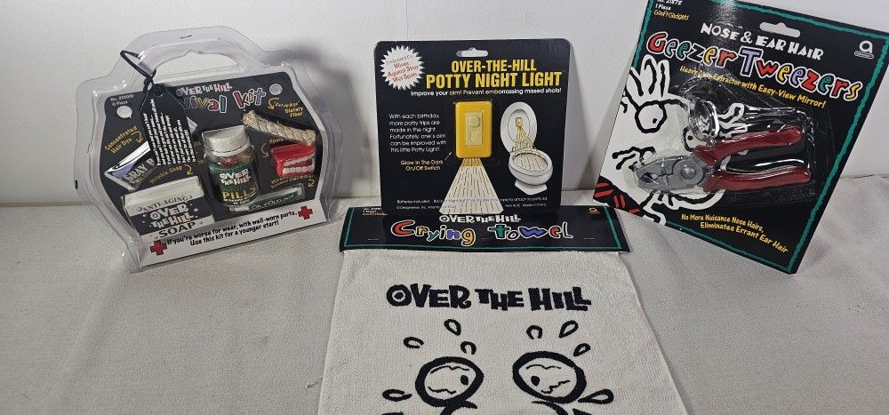 NEW BECOMING OVER 50+ - "OVER THE HILL" GADGETS!!!