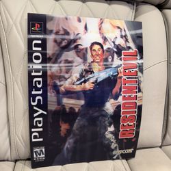 Resident evil PlayStation 3D poster 