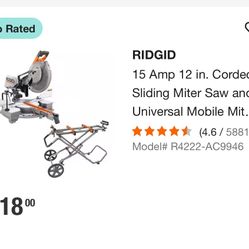Ridgid Mitre Saw W/ Stand