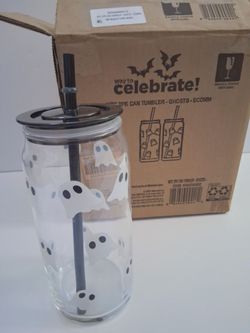 2 pack ghost tumblers (glass)