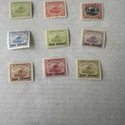 Papua Group Of 9 Stamps Mint Hinged 