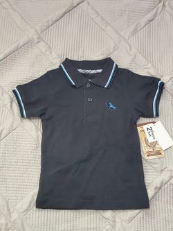 American Hawk Navy Blue Polo Shirt Boys Size 2T New with Tags