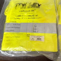 TINGLEY  High Visibility Flame Resistant Rain Jacket And Overall.Size xL