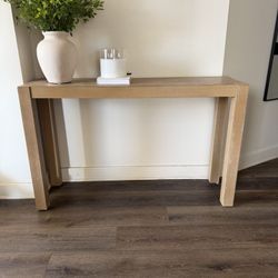Bayshore Herringbone Console Table Brown - Threshold