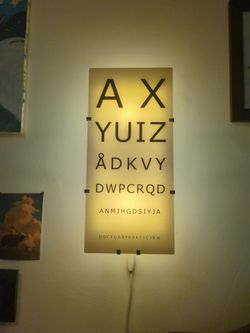 Eye exam light