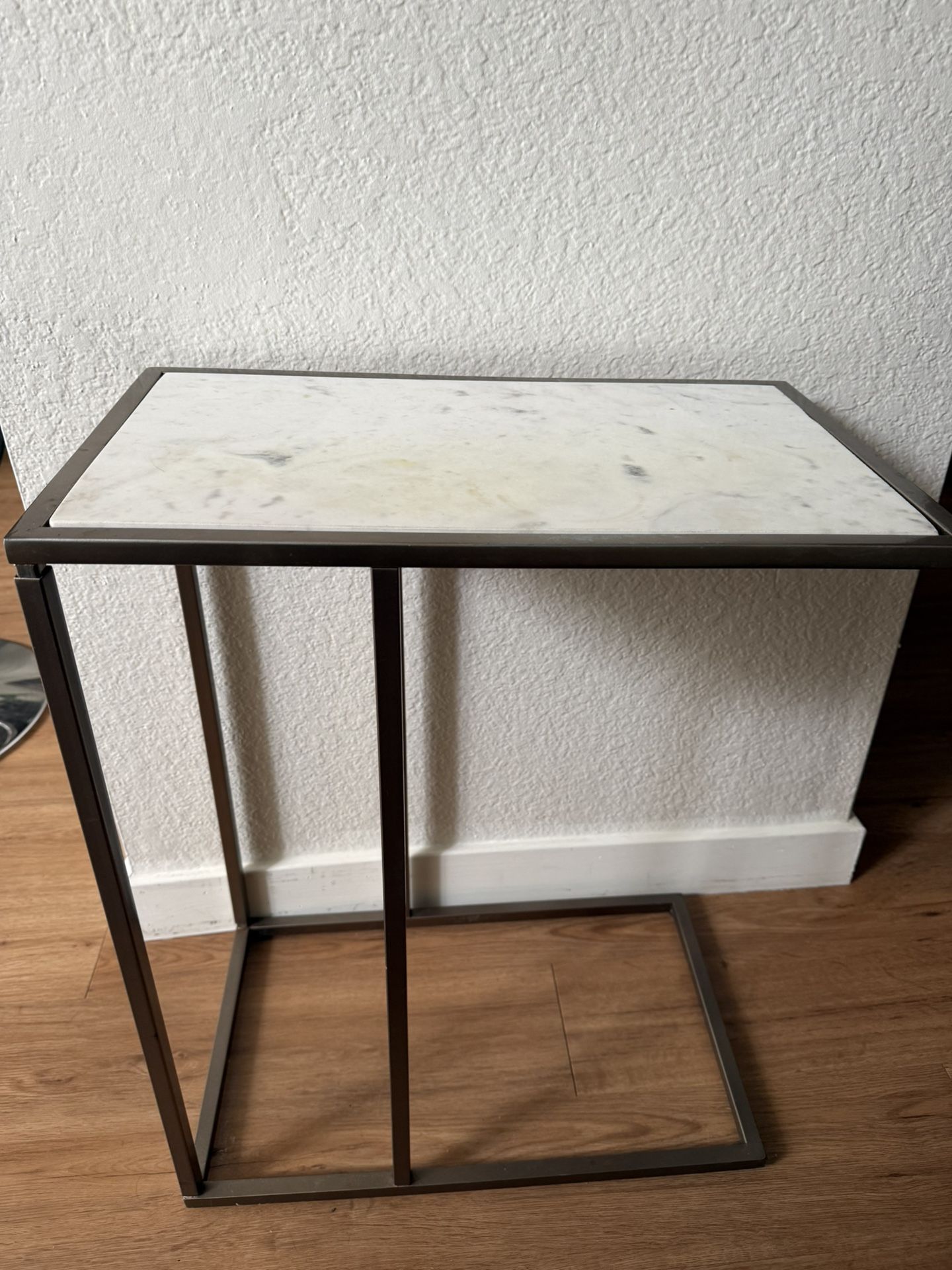 Marble top end side table