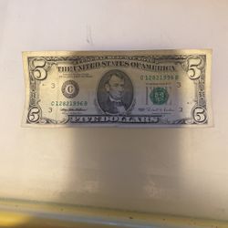 Five Dollar Bill “1995” 