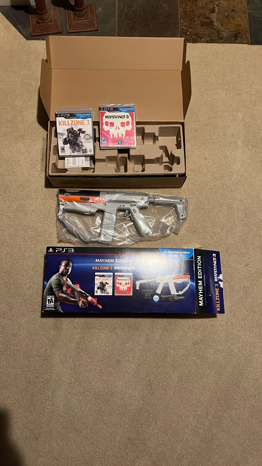 PS3 Brand New Sharp Shooter And 2 Games In Package