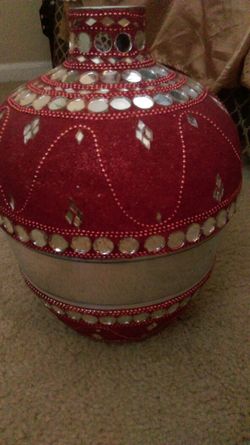 India indian mirrored vase