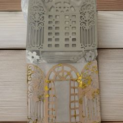 Arched Window bird flowers metal cutting dies NEW