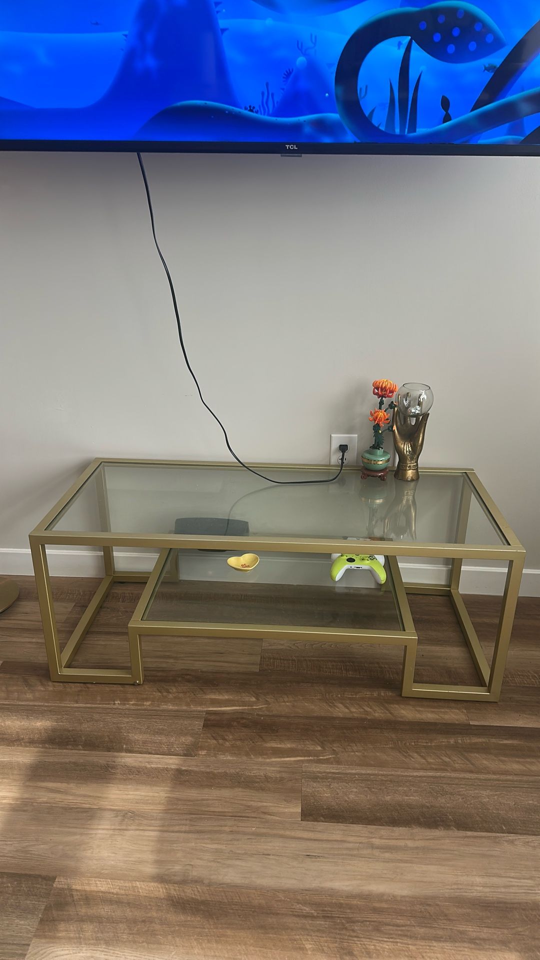 Gold Glass Coffee Table