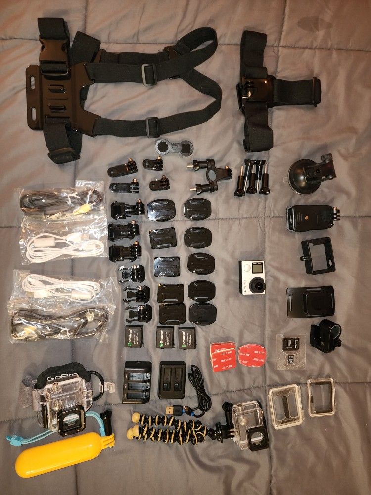 GoPro Hero 4 , Accessories & 64 Gb Micro SD card