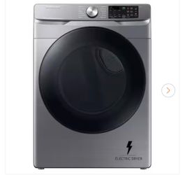 7.5 cu. ft. Vented Smart Stackable Electric Dryer in Platinum with Steam Sanitize+