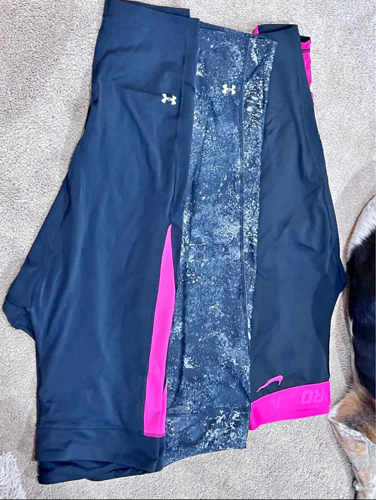 Lot three exercise capris Nike under Armour xl  Women’s extra large exercise  Capri lot. Excellent shape, Nike and under Armour.  winchester only $45 