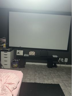 Projector screen.