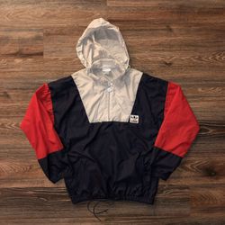 80s ADIDAS 1/4 ZIP PULLOVER WINDBREAKER JACKET