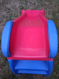 Kids Plastic Toddler Slide Red and Blue