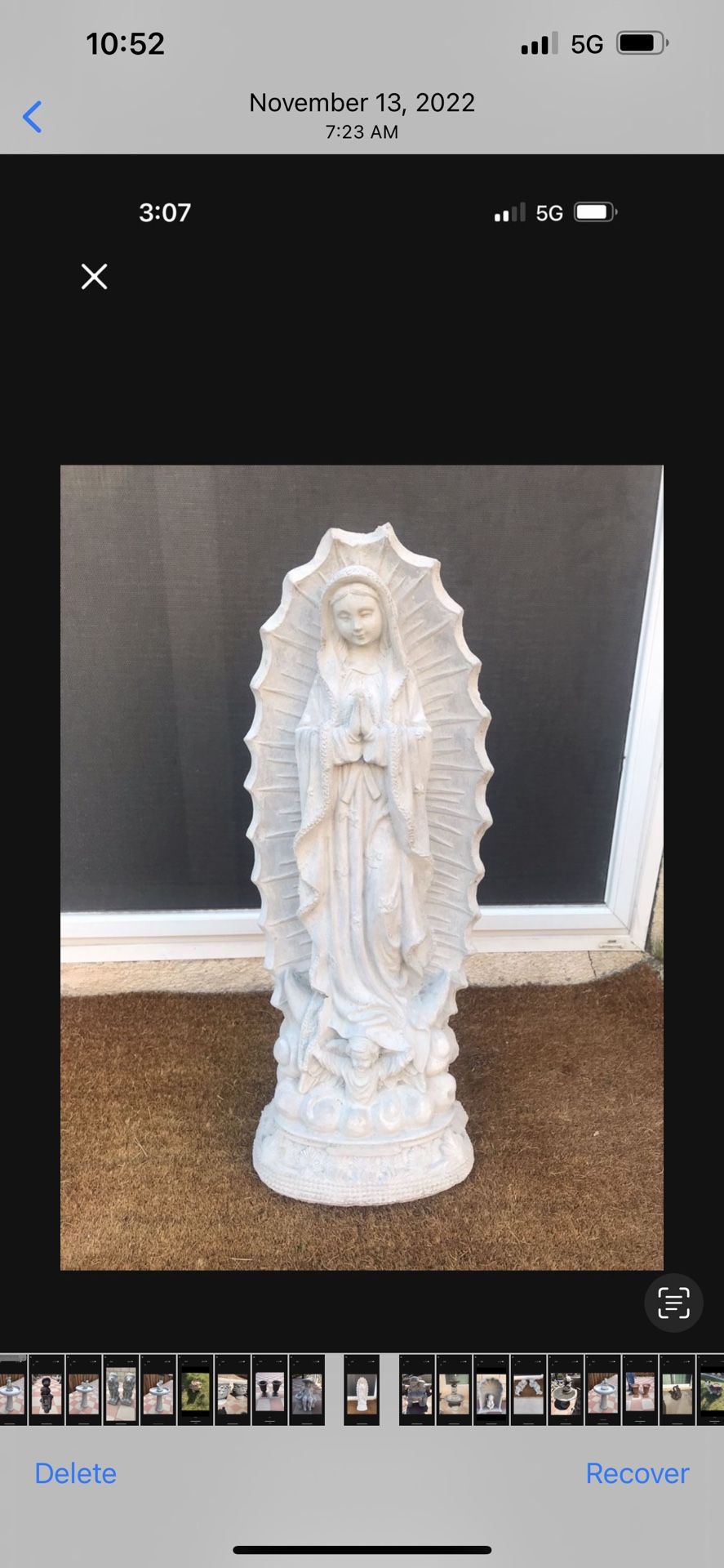 New Our Lady Of Guadalupe Made Out Of Cement Perfect Gift 🎁