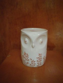 Bath & Body Works Ceramic Owl Candle Holder