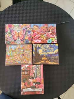 Puzzles 1000 piece lot of 5