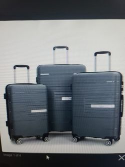 Tripcomp 3 Piece Luggage Set Hardside Carry On Luggage