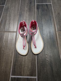 Pink And White Sandals