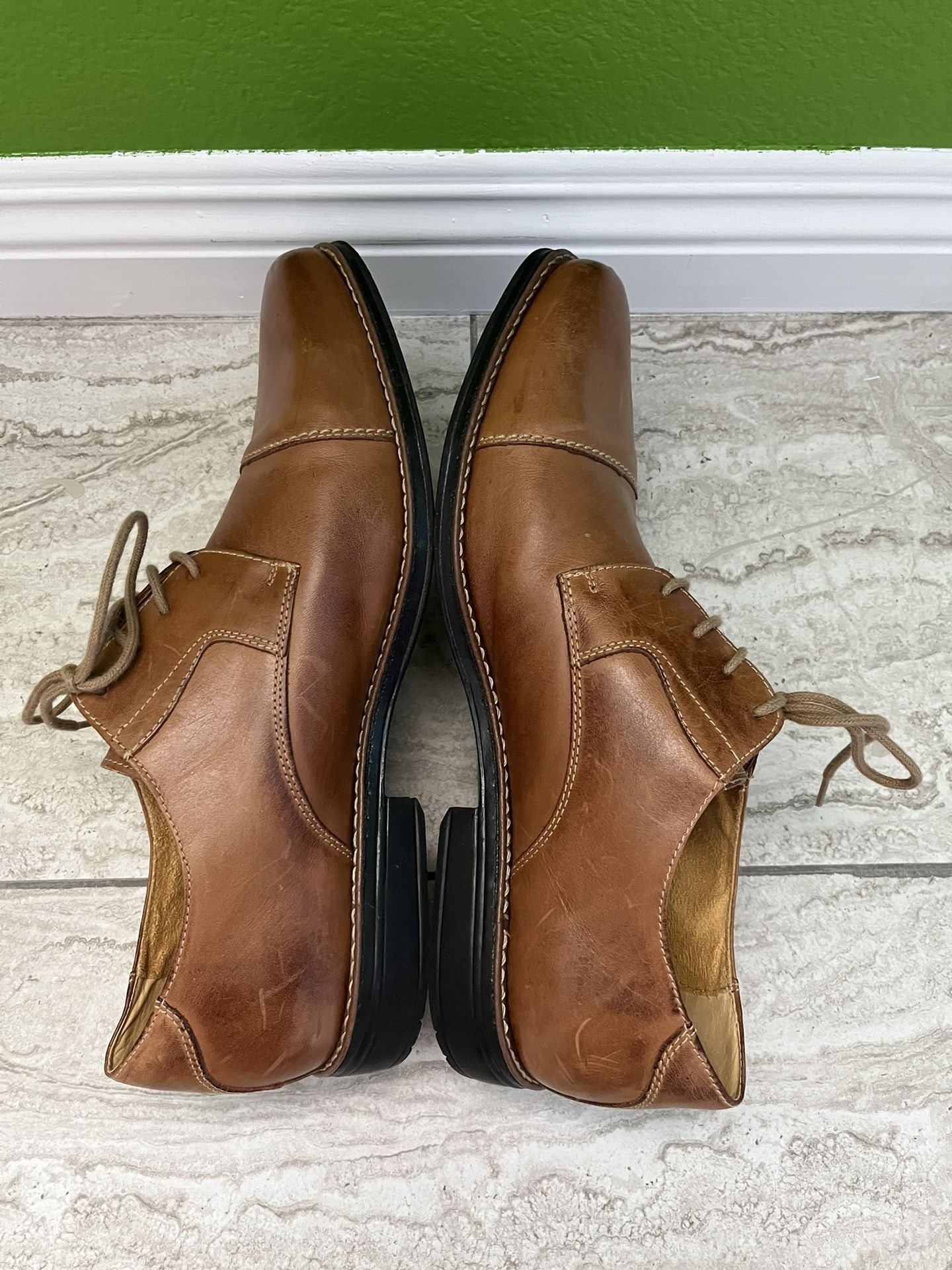 Sandro Moscoloni Mens Tan Brown Leather‎ Cap Toe Oxford Shoes 17763 Size 11.5 M Leather Dress Shoes Sandro Moscoloni for Men for sale | eBay main image 4