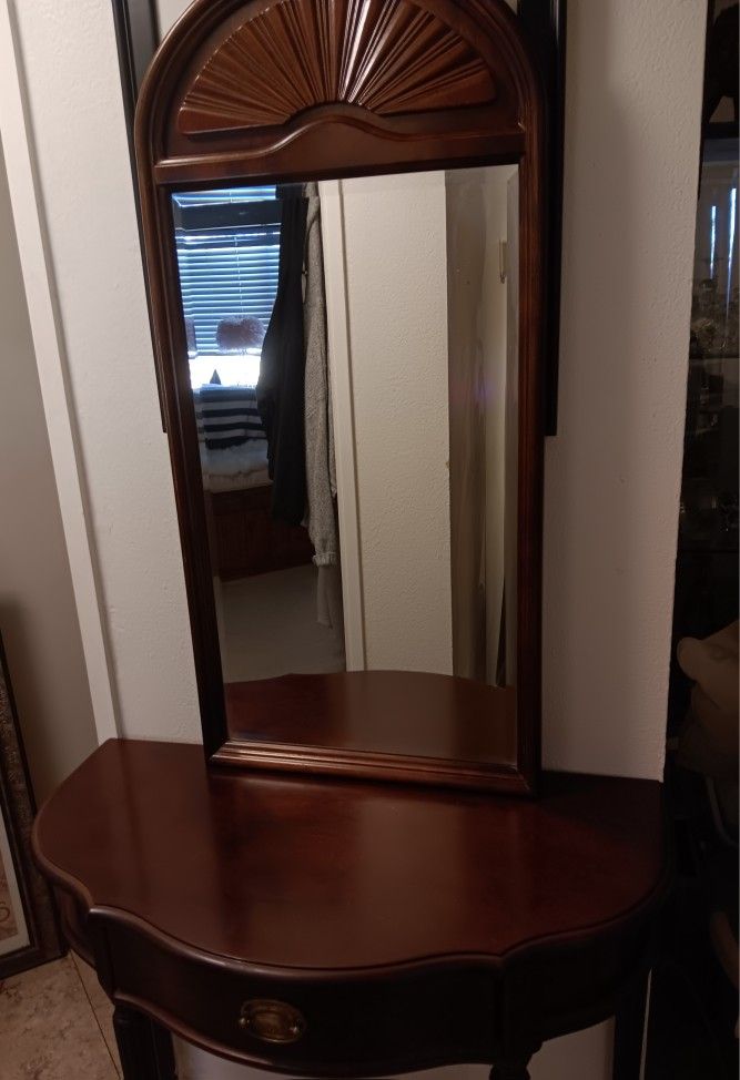 20th Century Bombay Mahogany Table W Mirror