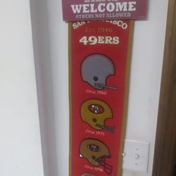 SF 49ers Signs/banner & Fleece blanket