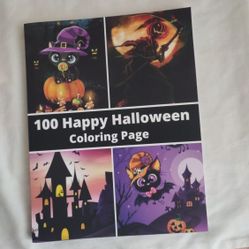100 Halloween Pictures Coloring Book 