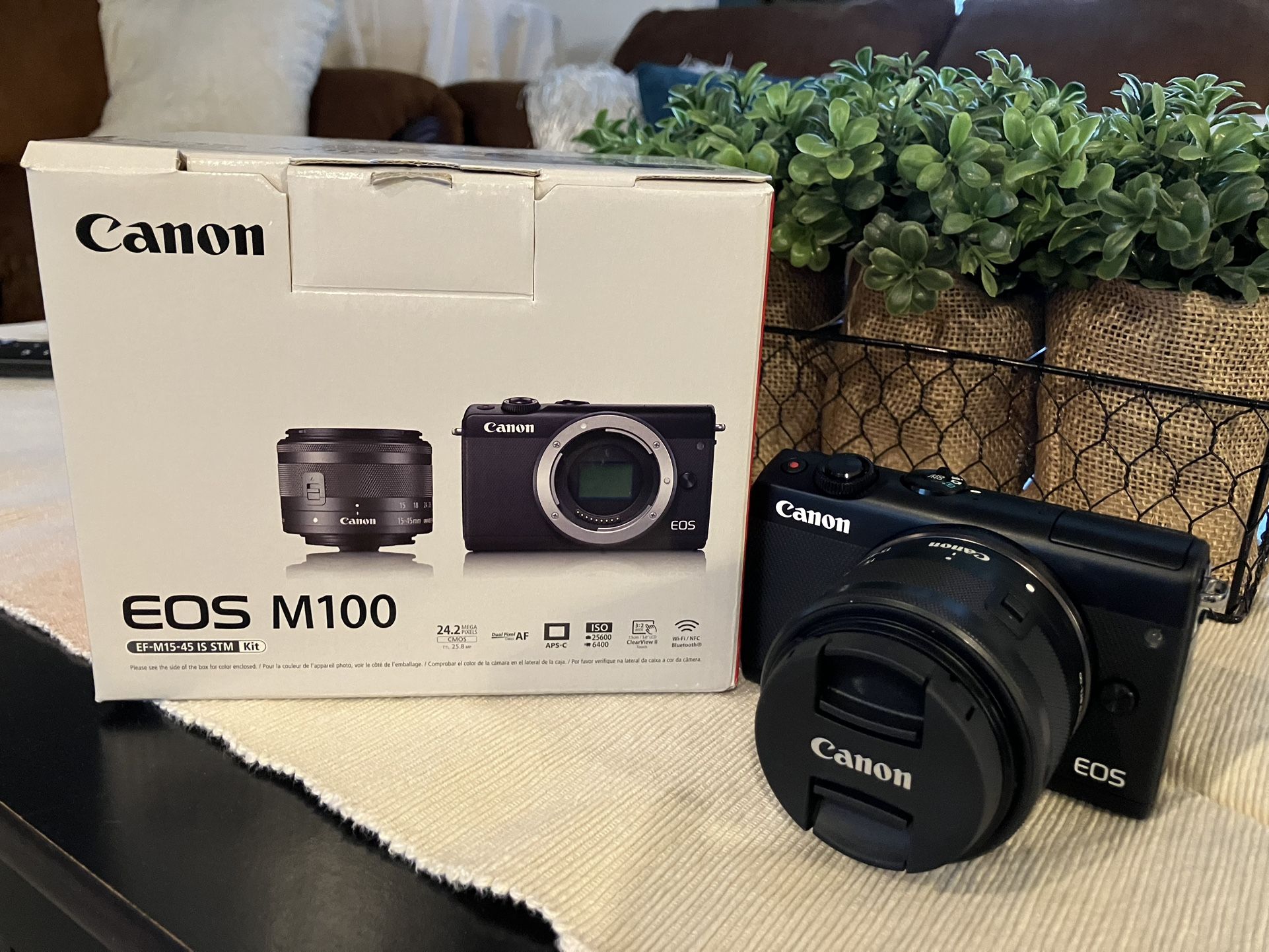 BRAND NEW Canon EOS M100 and Canon Mount Adapter