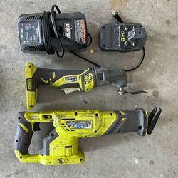Ryobi 18V Reciprocating Saw, Multi Tools Battery, Charger