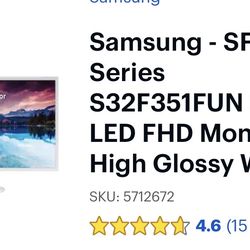 Samsung 32” 1080p Monitor  HDMI