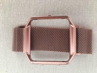 Fitbit Blaze Band with metal frame Milanese rose gold